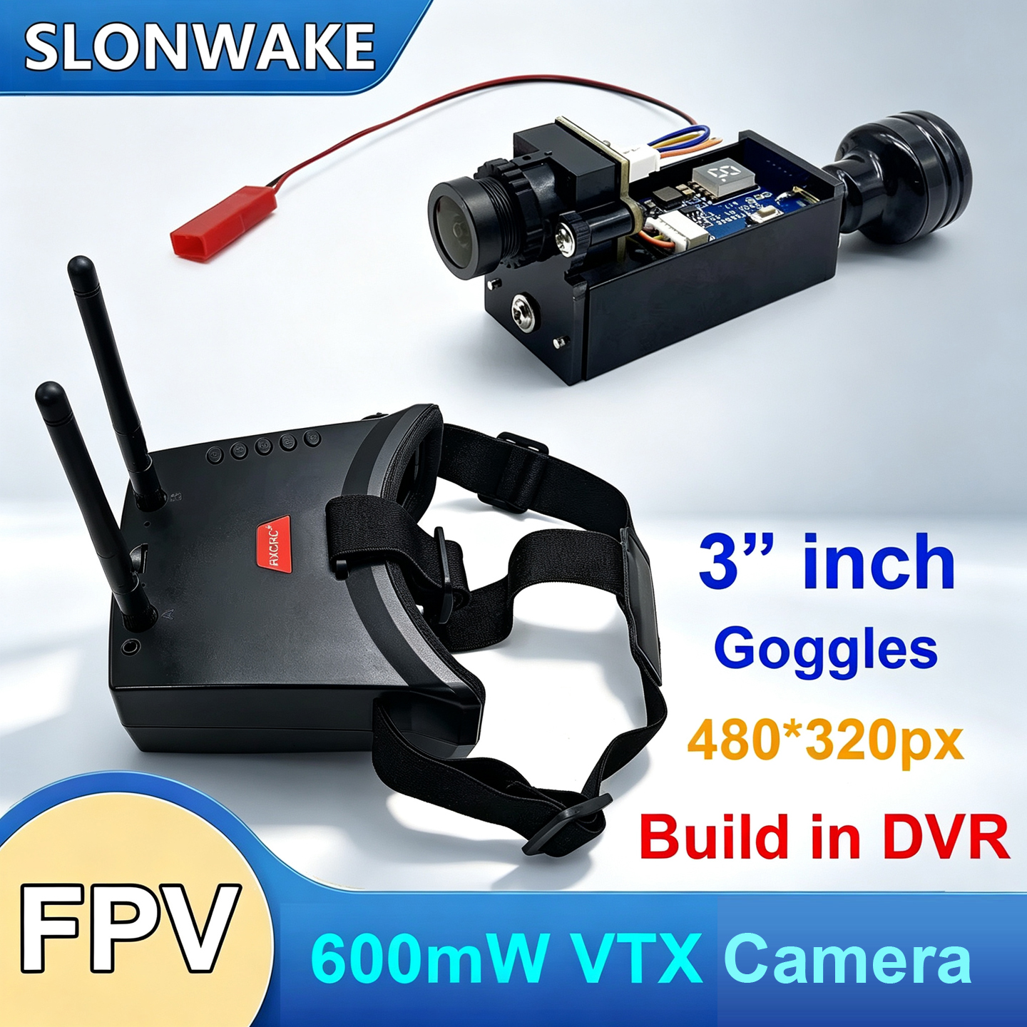5.8G 56CH Dual Antennas FPV Go – обзор и цена Drone Racing Goggles